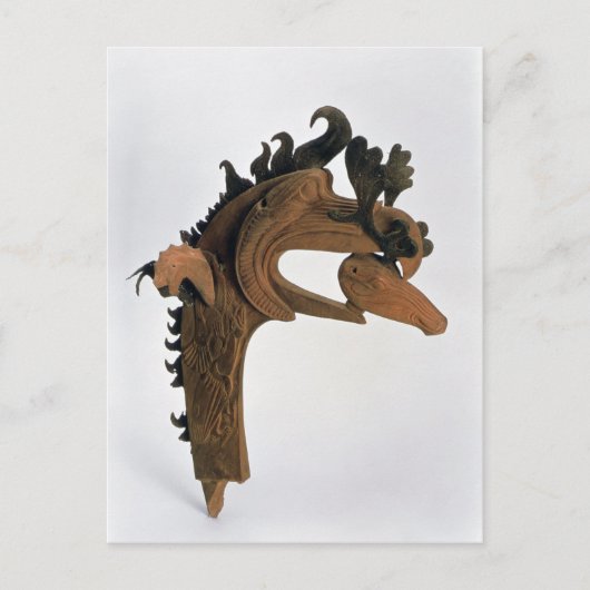 Een griffier met een hert in zijn bek briefkaart (Voorkant)