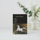 Een grijs Arabisch stroonmetje met honden Visitekaartje (Staand voorkant)