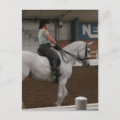 Een grijs dressuurpaard briefkaart (Voorkant)