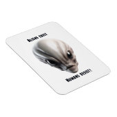 Een grijs/grijs realistisch buitenaards wezen voor magneet (Rechterzijde)