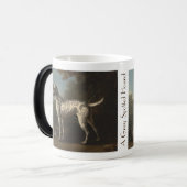 Een grijze gepotte hond magische mok (Voorkant links)