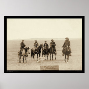 Een grijze wolf in Wyoming 1887 Poster