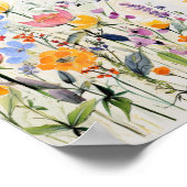 Een grillig bloemendesign, wilde bloemen poster (Hoek)