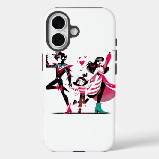 Een grillig familiemoment Case-Mate iPhone case (Achterkant)