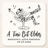Een grillig klein beetje ouder verjaardagsfeestje kartonnen onderzetters (Voorkant)