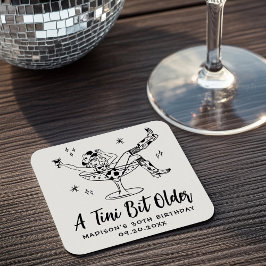 Een grillig klein beetje ouder verjaardagsfeestje kartonnen onderzetters