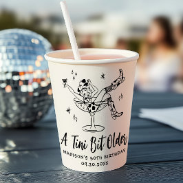 Een grillig klein beetje ouder verjaardagsfeestje papieren bekers