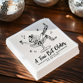 Een grillig klein beetje ouder verjaardagsfeestje servet