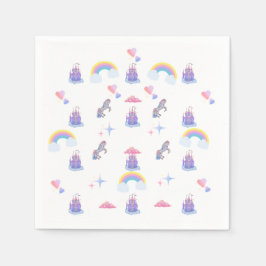 Een grillig, sprookjesachtig kasteel en eenhoornse servet