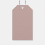 Een grillige bloem en bladeren Print Cadeaulabel (Achterkant)