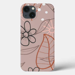 Een grillige bloem en bladeren Print Case-Mate iPhone Case