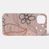 Een grillige bloem en bladeren Print Case-Mate iPhone Case (Achterkant (horizontaal))
