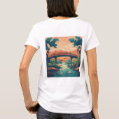 Een grillige brug over de rivier t-shirt (Achterkant)