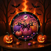 Een grillige en spookachtige roze pompoen grote klok