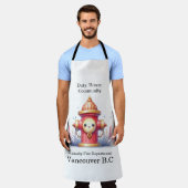 Een grillige hydrant in een levendige tuin schort (Gedragen)