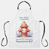 Een grillige hydrant in een levendige tuin schort (Voorkant)