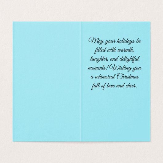 Een grillige kerstkaart kaart (Binnenkant ongevouwen)