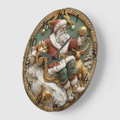 Een grillige kerstscène met Santa en herten Grote Klok (Hoek)