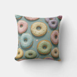 Een grillige pastel donut droom kussen