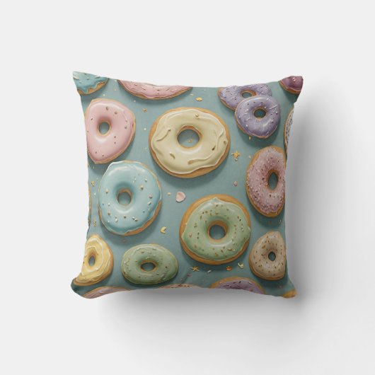 Een grillige pastel donut droom kussen (Voorkant)
