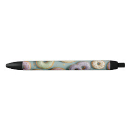 Een grillige pastel donut droom zwarte inkt pen