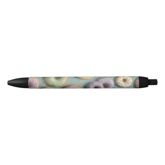 Een grillige pastel donut droom zwarte inkt pen (Voorkant)