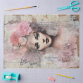 Een grillige roze engel serie ontwerp #10 tissuepapier (Craft)
