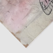 Een grillige roze engel serie ontwerp #10 tissuepapier (Detail)