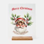 Een grillige steampunk Kerstman Acryl Bord (Voorkant)