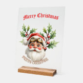 Een grillige steampunk Kerstman Acryl Bord (Hoek)
