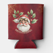 Een grillige steampunk Kerstman Blikjeskoeler (Voorkant)