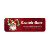 Een grillige steampunk Kerstman Etiket (Voorkant)