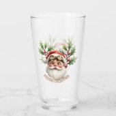Een grillige steampunk Kerstman Glas (Achterkant)