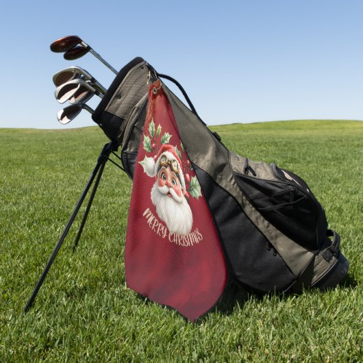 Een grillige steampunk Kerstman Golfhanddoek (Groen)