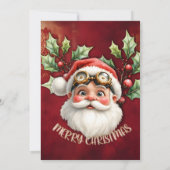 Een grillige steampunk Kerstman Kaart (Achterkant)