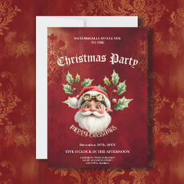 Een grillige steampunk Kerstman Kaart