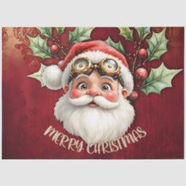 Een grillige steampunk Kerstman Tissuepapier
