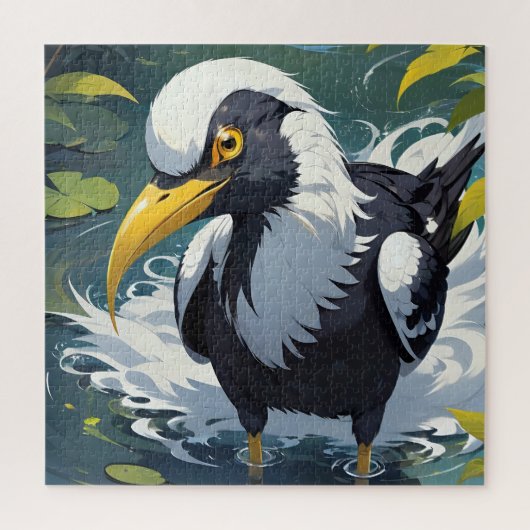 Een grillige vogel legpuzzel (Verticaal)