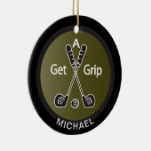 Een grip Golf Keramisch Ornament (Rechts)