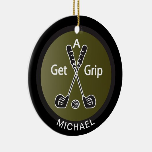 Een grip Golf Keramisch Ornament (Rechts)