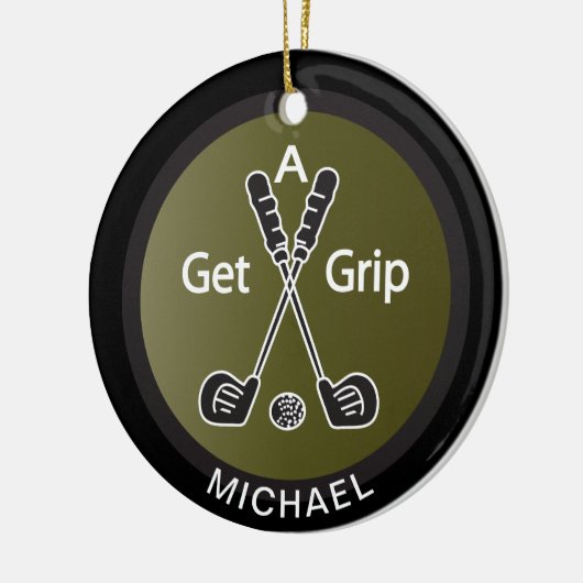 Een grip Golf Keramisch Ornament (Links)