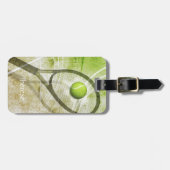 Een grip, meisjes tennis bagagelabel (Voorkant horizontaal)