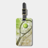 Een grip, meisjes tennis bagagelabel (Voorkant verticaal)