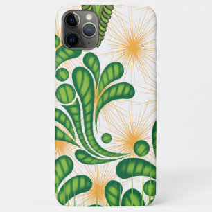 Een groen en goud artistiek patroon met een boom Case-Mate iPhone case