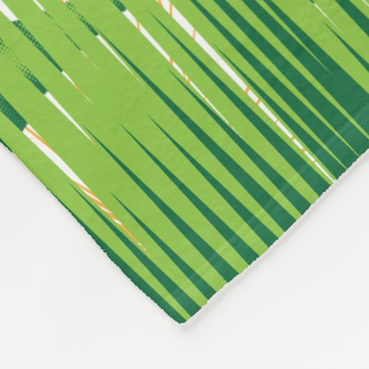 Een groen en goud artistiek patroon met een boom fleece deken (Hoek)