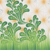 Een groen en goud artistiek patroon met een boom sticker (Voorkant)