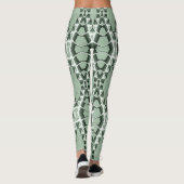 Een  groen patroon "Ratti_Creative_Arts" Leggings (Achterkant)