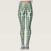Een groen patroon "Ratti_Creative_Arts" Leggings (Voorkant)