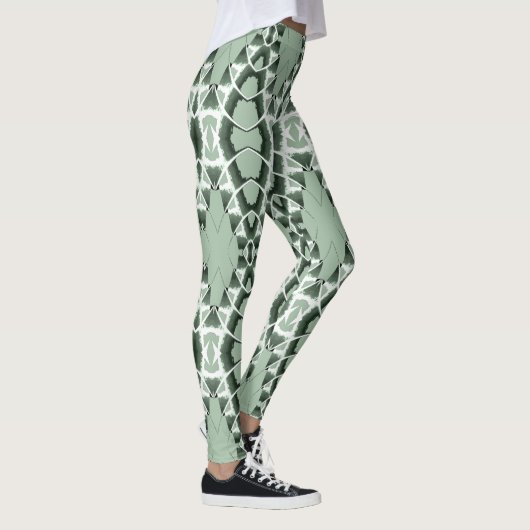 Een  groen patroon "Ratti_Creative_Arts" Leggings (Rechts)