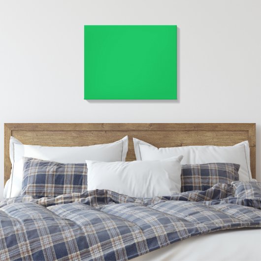 Een groen scherm tegen een witte achtergrond canvas afdruk (Insitu (Slaapkamer))